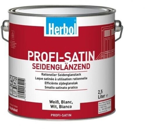 €27,98L 2,5 L Herbol Profi Satin Rationeller Seidenglanzlack weiß innen außen