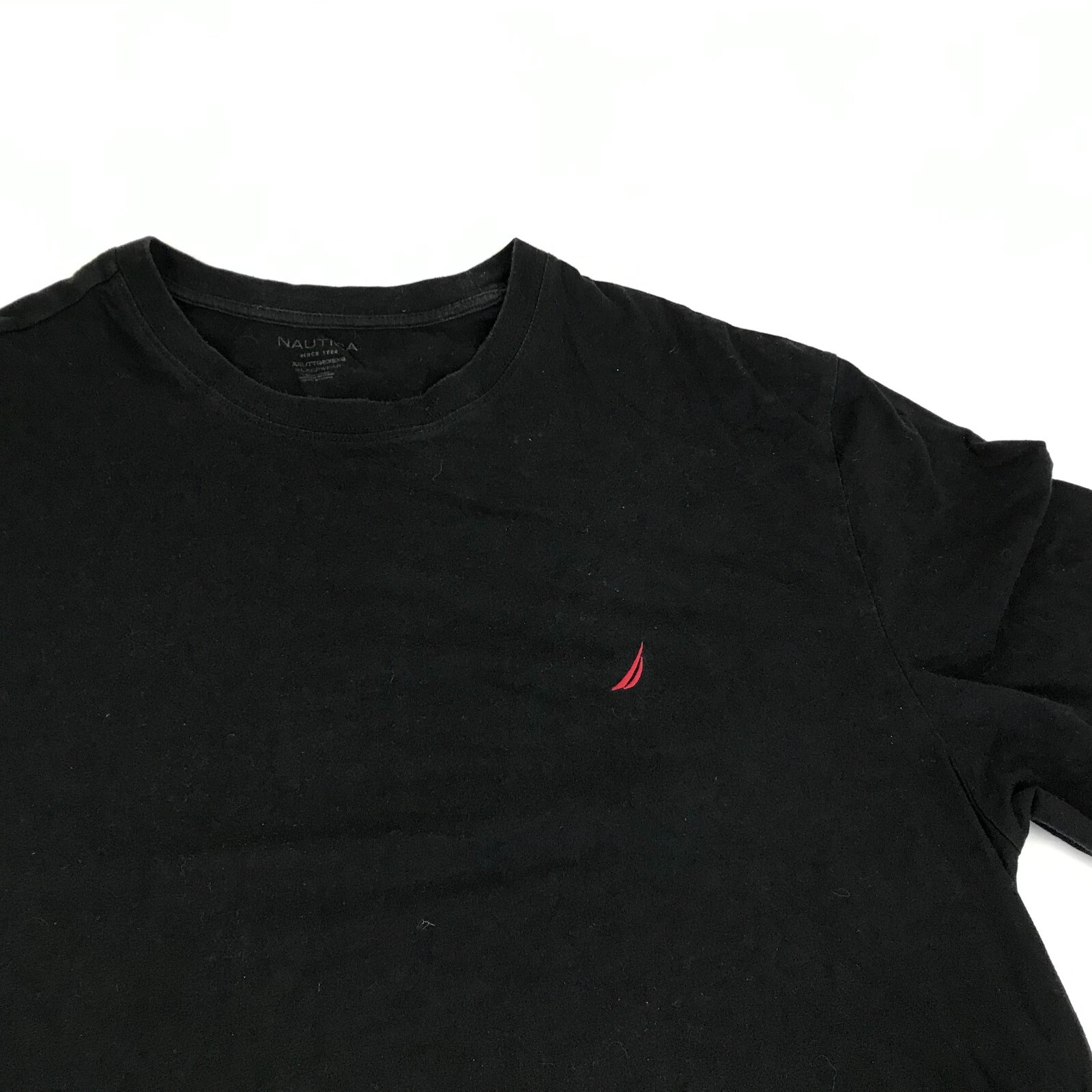 Nautica Shirt Size 2XL XXL Black Red Tee Short Sleeve Adult Mens Casual