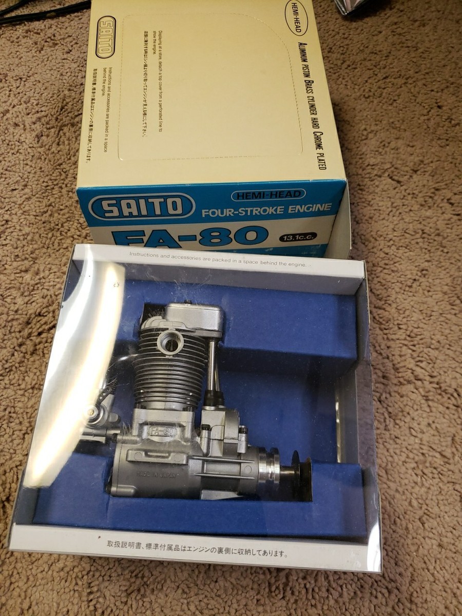 SAITO Engine - SAITO 80 - FA-80 Hemi-Head 4C RC motor - NIB - Blue