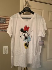 NWT DISNEY Minnie Mouse 100 Anniversary White Tee Shirt Size XXL