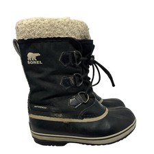 Sorel Yoot Pac Nylon Black Waterproof Cold Weather Winter Snow Boot Size 2