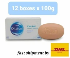 12 Boxes OILATUM Bar SOAP For Dry Skin 100g Gently Cleanses Moisturizes-ship DHL