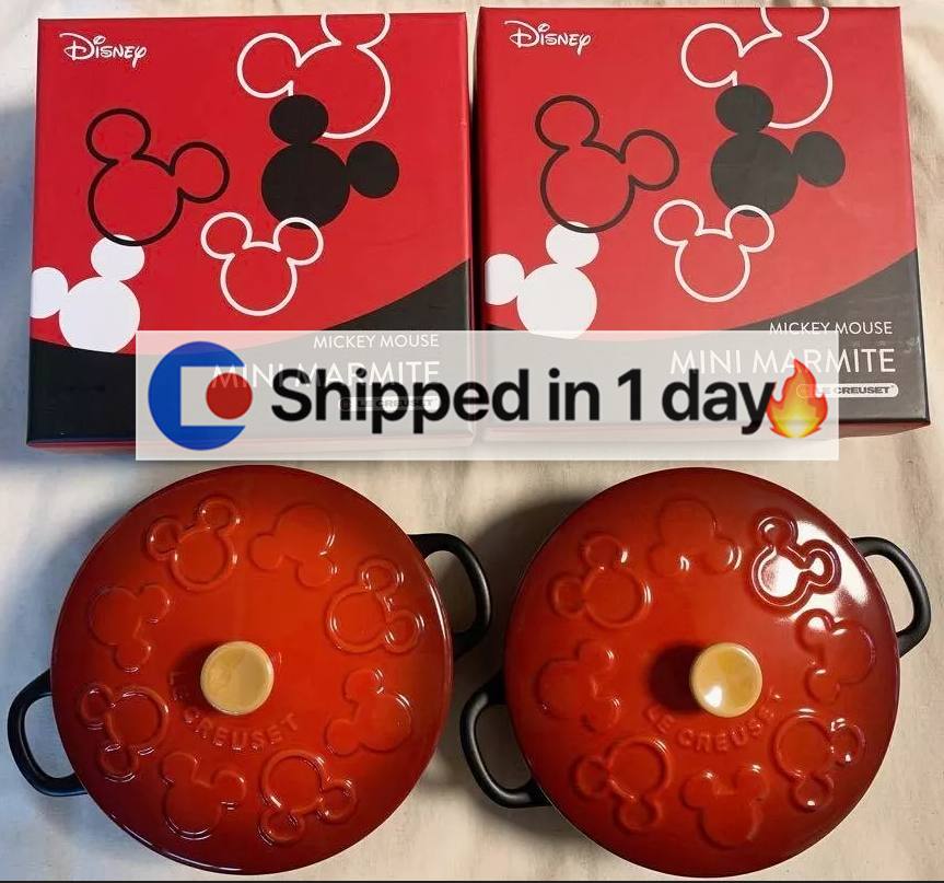 LE CREUSET Disney Mickey Mouse Mini Round Cocotte Set Of 2 250ml