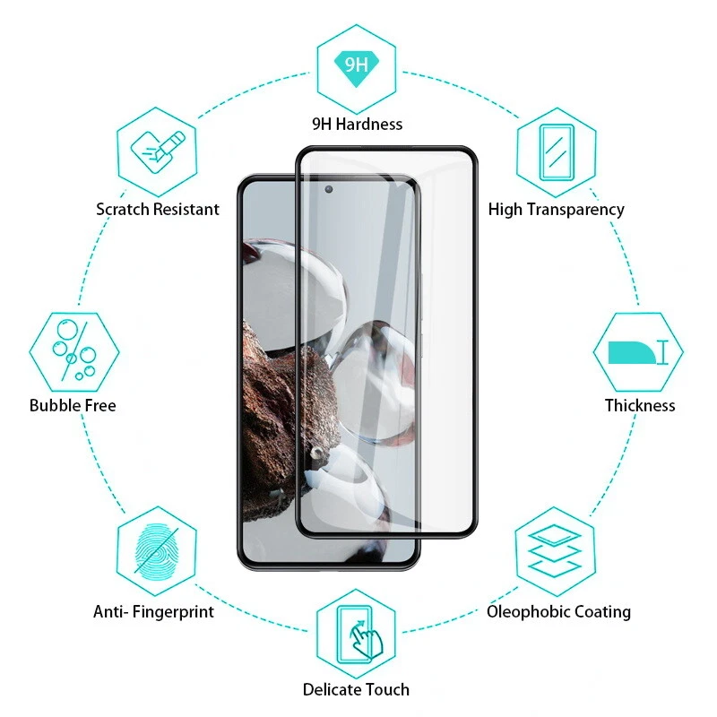 Screen Full Protector Tempered Glass For Samsung Galaxy S23 S22 Ultra S21 FE A14 - Image 2 of 4