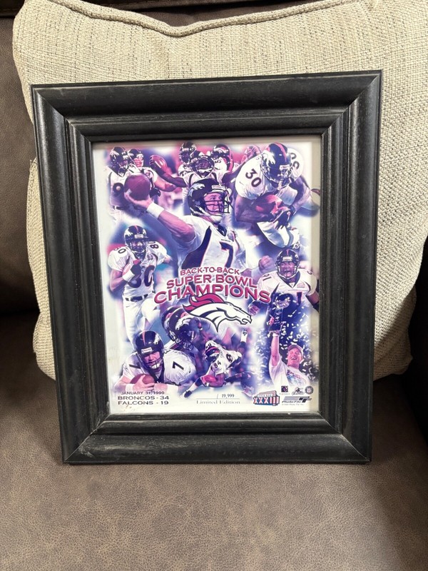 BACK TO BACK SUPER BOWL CHAMPIONS DENVER BRONCOS 8x10 LIMITED EDITION PRINT