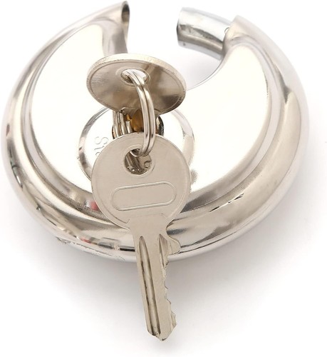 12 Pack 70mm Stainless Steel Armor Trailer Round Padlock / Shielded Shackle Key - Picture 6 of 7