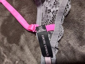 Victoria's Secret Sexy Little Things Gray Hot Pink Multiway Push-up Bra 34c 