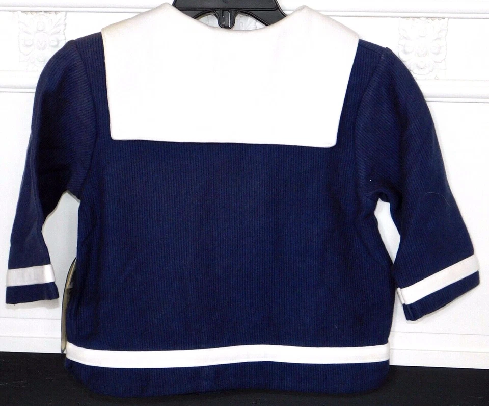 Nueva chaqueta náutica vintage Nanette para niñas pequeñas talla 9 M muñeca renacida nueva con etiquetas Foto 2 de 3