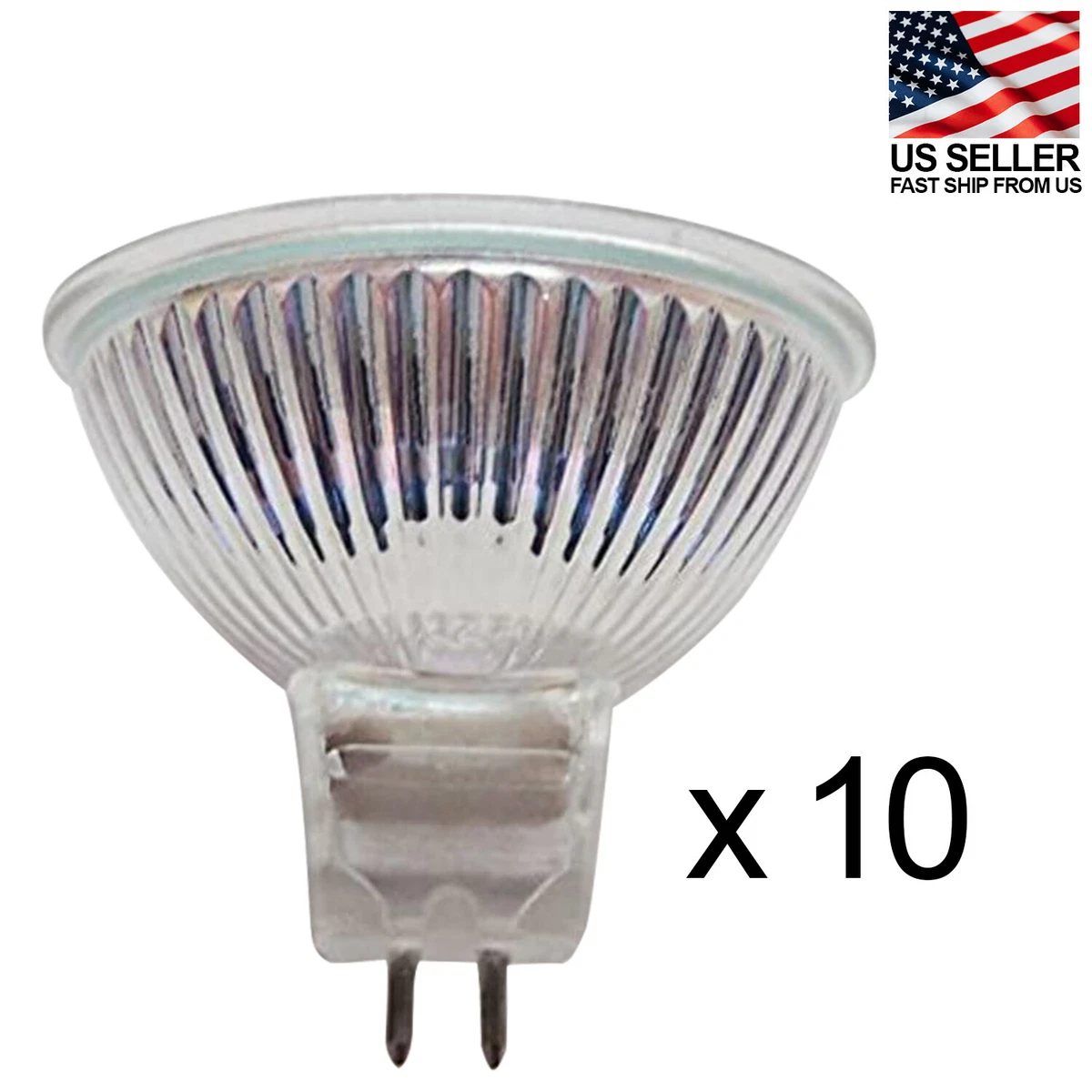 10 Premium Mr16 bi pin type 12V 20W emergency light bulb Durable long life US