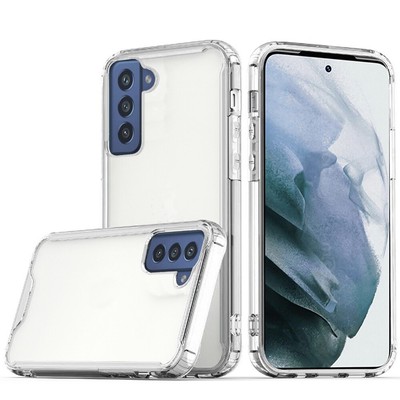 For Samsung Galaxy S22 Ultra Colored Shockproof Transparent Hard PC Hybrid Case