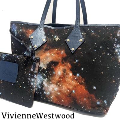 Vivienne Westwood Galaxy Space Pattern Tote Bag With Star Vivienne Westwood Galaxy Space Pattern Tote Bag With Star