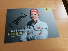 orig. Autogrammkarte Skilanglauf Katharina Hennig
