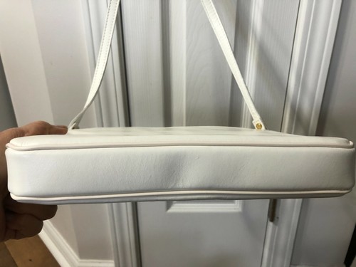Vintage Etienne Aigner White Leather Shoulder Bag Purse CLEAN Estate Find - Picture 4 of 5