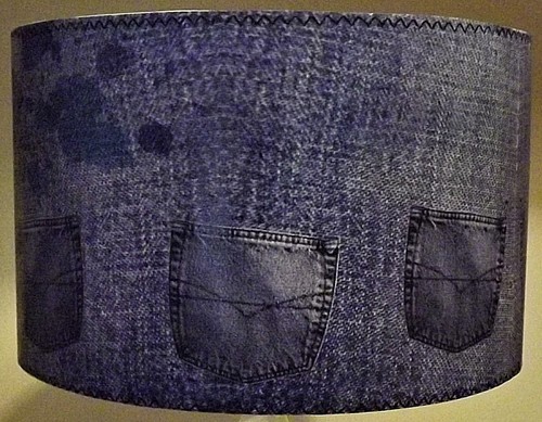 Vintage Blue Jeans Lampshade,Denim 