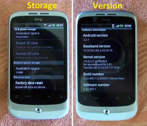 Original HTC Wildfire A3333 Smartphone Android 3G 5.0MP White-Silver Metallic - Picture 5 of 14