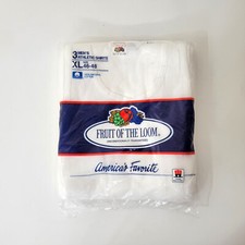 Fruit of the Loom Men's Athletic Shirts Size XL Vintage Pack of Three 1989 NOS