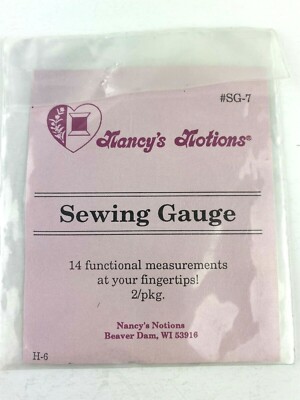 Nancy's Notions Sewing Gauge 14 functional measures at your fingertips 2 in pkg