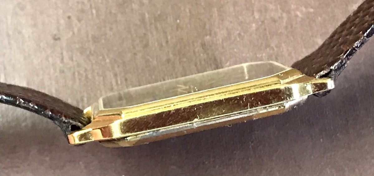 Maurice Lacroix 18k Gold Electroplated 7j Men's Quartz Tank