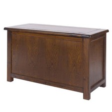 BOSTON OTTOMAN / TOY / BLANKET BOX CHEST FOR BEDROOM IN DARK STAINED WOOD