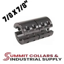 2CC-087-087, 7/8" ID, Rigid Shaft Coupling, Double Split (qty 1)