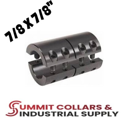 2CC-087-087, 7/8'' ID, Rigid Shaft Coupling, Double Split (qty 1)