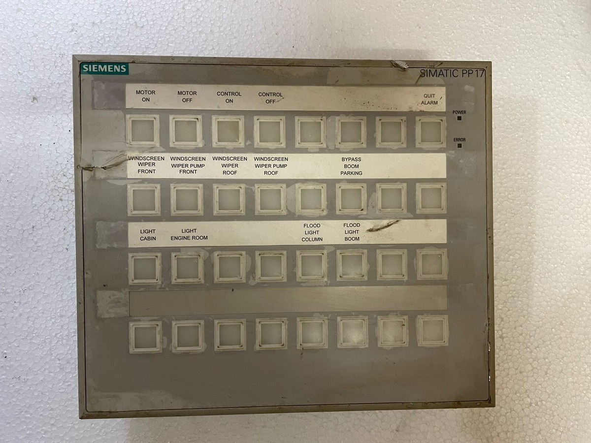 SIEMENS PP17-II PUSH BUTTON PANEL / SIEMENS PP17 6AV3688-3ED13