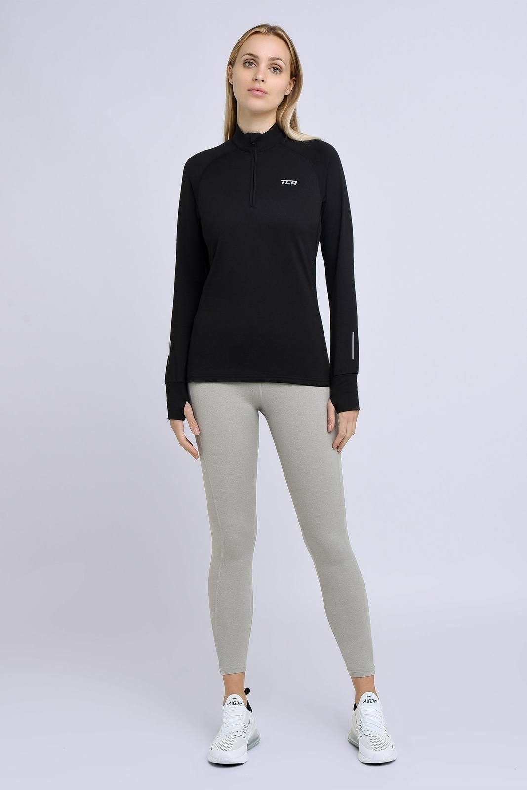 Women's Winter Running Top TCA Long Sleeve HalfZip Training Workout