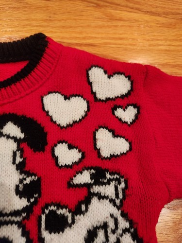 Disney 101 Dalmatians KIDS Sweater Size S 4/5 Preowned Pullover Red 90's Jet Set - Picture 9 of 23
