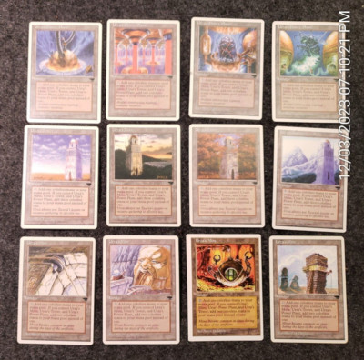 Magic The Gathering: Tron Lands, Set Of 12 Urza's Lands Chronicles