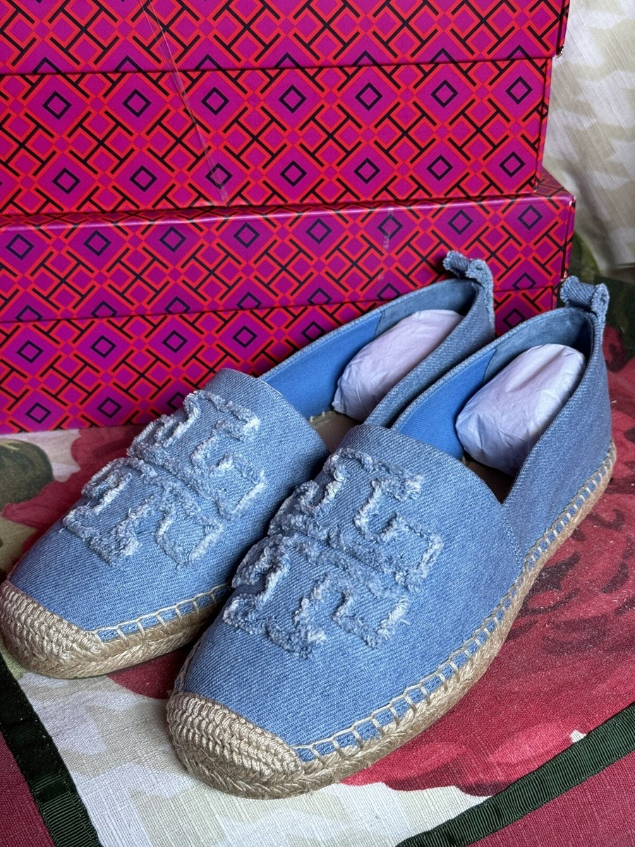 Tory Burch Double T Denim Espadrille/US8.5M /$228 | eBay