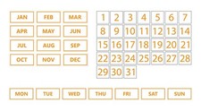 Whiteboard Calendar Magnet Bundle Date, Day of The Week, Month by DCM Solutions