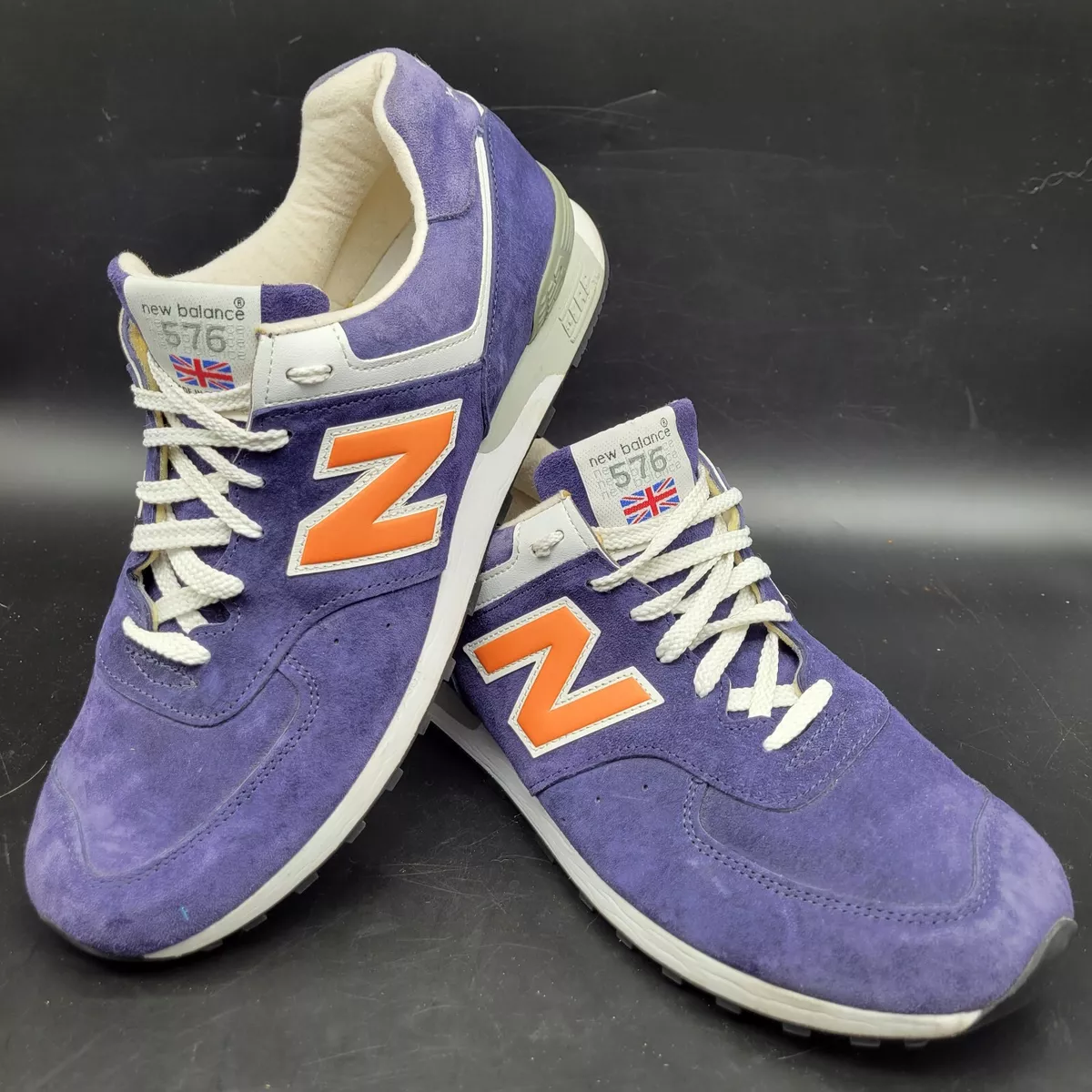 RARE New Balance 576 Made In England Royal Blue Suede Shoes M576PBO EXCELLENT!