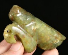 2.7'' Chinese Hongshan Culture Turquoise Mantis Tanglang Animal Amulet Pendant