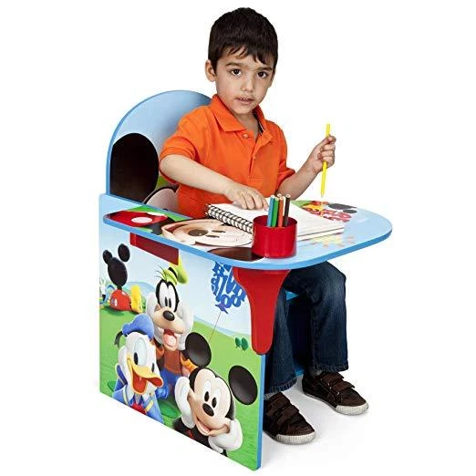Disney Niños Pequeños Silla Escritorio Mesa Almacenamiento Cubo Mickey Mouse Portavasos   Foto 2 de 4