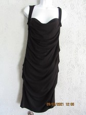 Nicole Miller nwt sz L sexy little black dress rushing plunge neck poly spandex