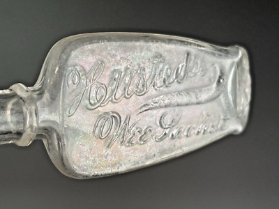 RARE INDIANOLA IOWA HUSTED'S WEE LACHET ANTIQUE HAND LOTION BOTTLE 1890S IA USA