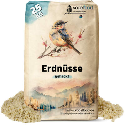 25kg Erdnusskerne Erdnüsse gehackt blanchiert ohne Haut Bruch Eichhörnchen Chips