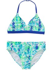 AME Girls 2-Piece Tankini Swim Set BLUE FIRE Size XS 4-5