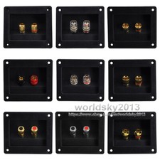 2x 92x80mm 2 Way Speaker Junction Box Audio Copper Wiring Terminal Binding Post