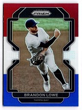 2022 Panini Prizm - Tier II Red White & Blue Prizm #120 Brandon Lowe Rays
