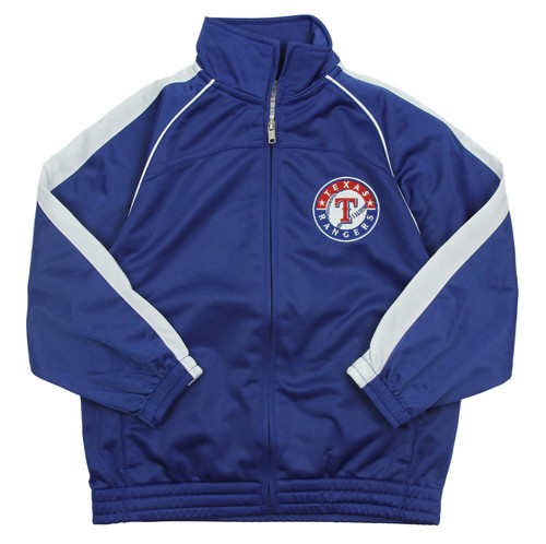 Reebok MLB Baseball Youth Texas Rangers Tricot Track Jacket - Blue - Picture 1 of 5