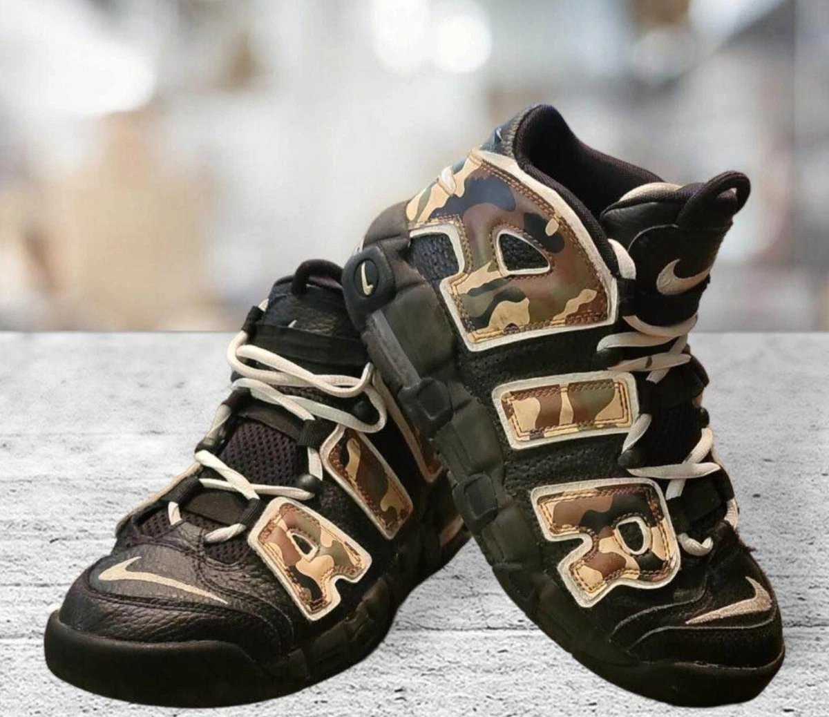 Size 7y Nike Air More Uptempo QS Black Camo 2019 CJ 0930 001 eBay