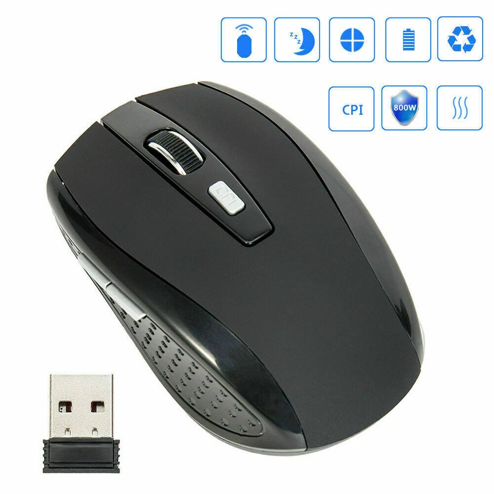 2.4GHz Wireless Optical Mouse Mice & USB Receiver For PC Laptop Computer DPI USA - Image 4 of 4