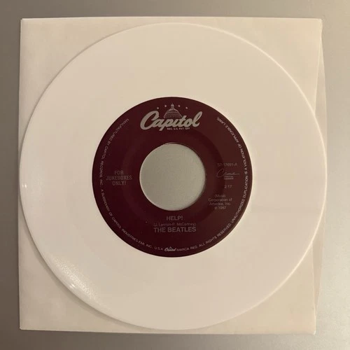 The Beatles Help! 1994 7" White Vinyl Single Capitol Records