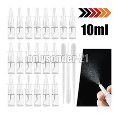 20 Stück Nasenspray Flasche Leer, 10ML Nachfüllbare Zerstäuber Mit 3 Tropfer