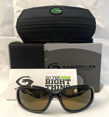 Gargoyles Sunglasses Shakedown Black frame Smoke Polarized Lens NEW