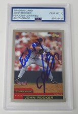 John Rocker BRAVES Signed 2000 Topps Rookie Card 314 w/
