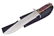 Chipaway Cutlery Bowie Wood Handle Knife 15” CW-004