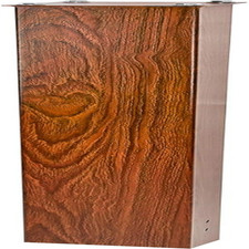 7124 In- Ground Steel Mounting Mailbox Post, Wood Grain | Rot-Proof Alternative 
