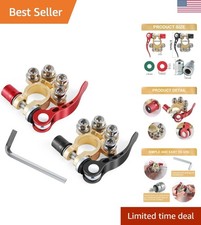 Car Battery Terminal Clamp Connector, 4 Way Positive and Negative Pole Quick ...